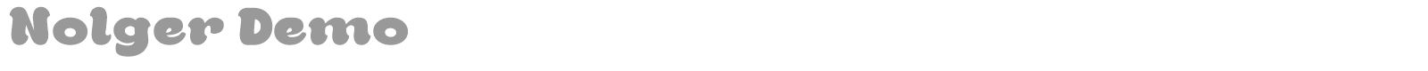 Nolger font preview